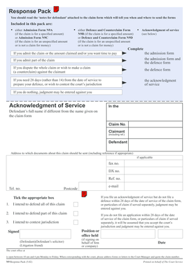 UK Civil Claim Response Pack