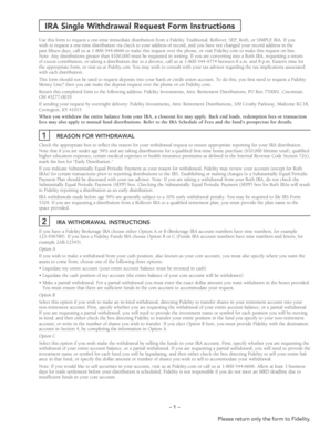 IRA Single Withdrawal Request Form