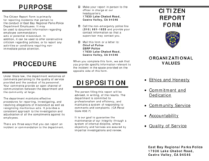 Citizen Report Form