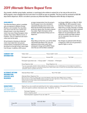 ACIS Alternate Return Request Form