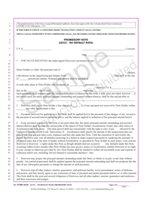 Colorado Promissory Note