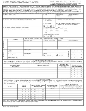 NROTC College Program Application