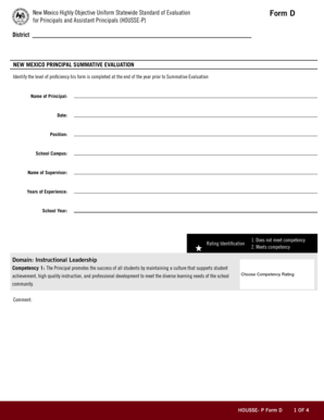 New Mexico Principal Summative Evaluation Form