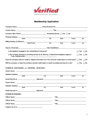 Membership Application Form