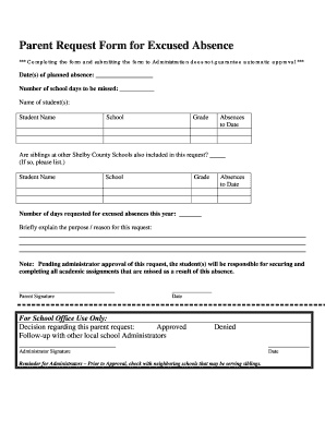 Jcps Excused Absence Form _ ATTENDANCE – KWOGX