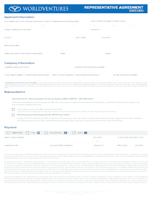 WorldVentures Representative Agreement