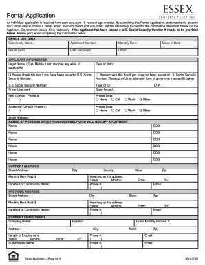 Rental Application Form