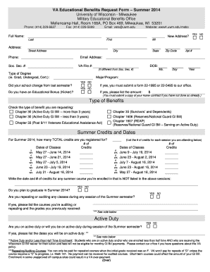 VA Educational Benefits Request Form
