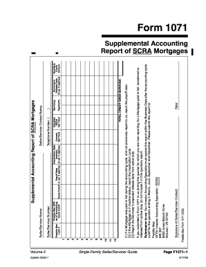 Form 1071 SCRA Mortgage Report