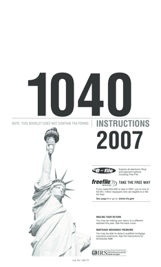 2007 IRS Form 1040 Instructions