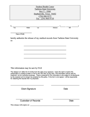 Medical Records Release Authorization