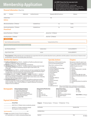 SCCM Membership Application