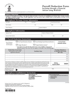 Payroll Deduction Form