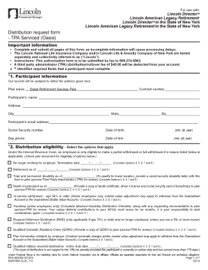 Lincoln DirectorSM Distribution Request Form
