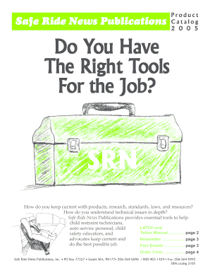 Safe Ride News Publications Catalog 2005
