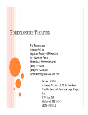 Foreclosure Taxation Guide