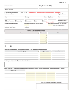 Small Business Loan Application Form