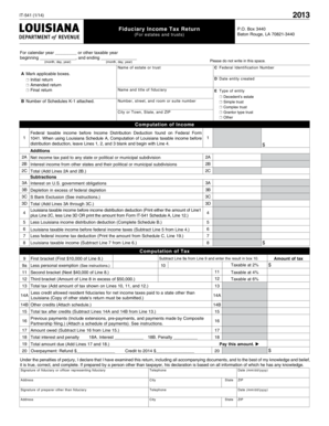 Louisiana Fiduciary Income Tax Return
