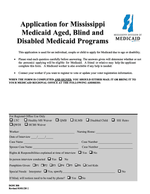 Medicaid Application Form
