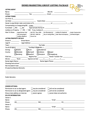 Real Estate Listing Agreement