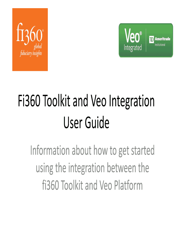 Fillable Online Fi360 Toolkit and Veo Integration Fax Email Print