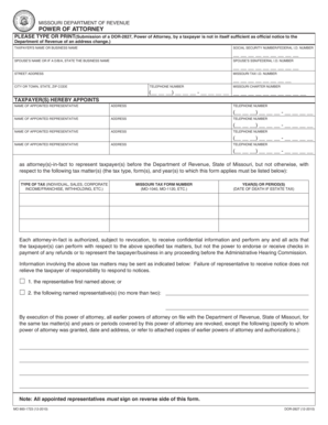 Missouri Power of Attorney Form
