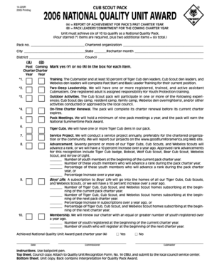 2006 National Quality Unit Award Report