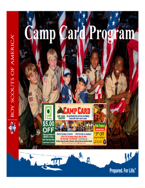 Fillable Online scouting What Are Camp Cards Fax Email Print - pdfFiller