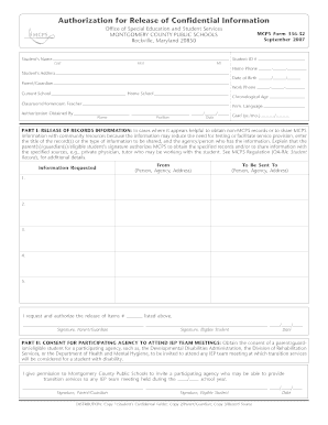 Authorization for Release of Confidential Information