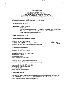 Summary N-TACT PTH Gen - Food and Drug Administration - accessdata fda