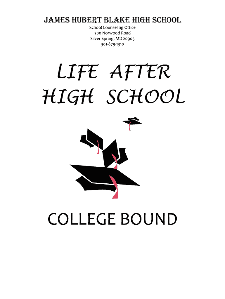 Fillable Online montgomeryschoolsmd Life after high school college