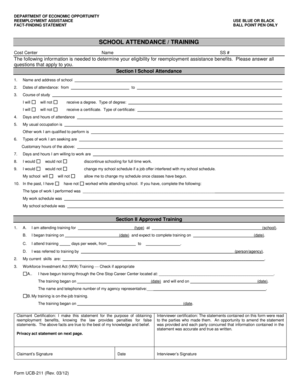 Florida Reemployment Assistance Fact-Finding Statement