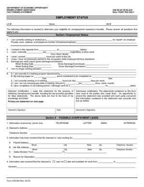 Florida Reemployment Assistance Fact-Finding Statement