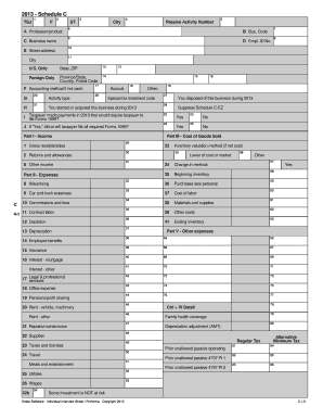 IRS Schedule C Form 2013