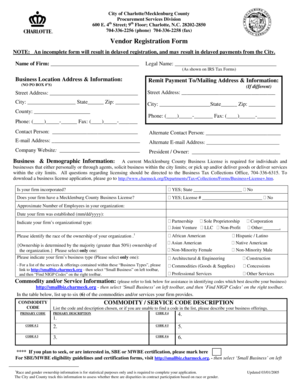 Vendor Registration Form