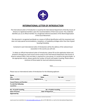 International Letter of Introduction