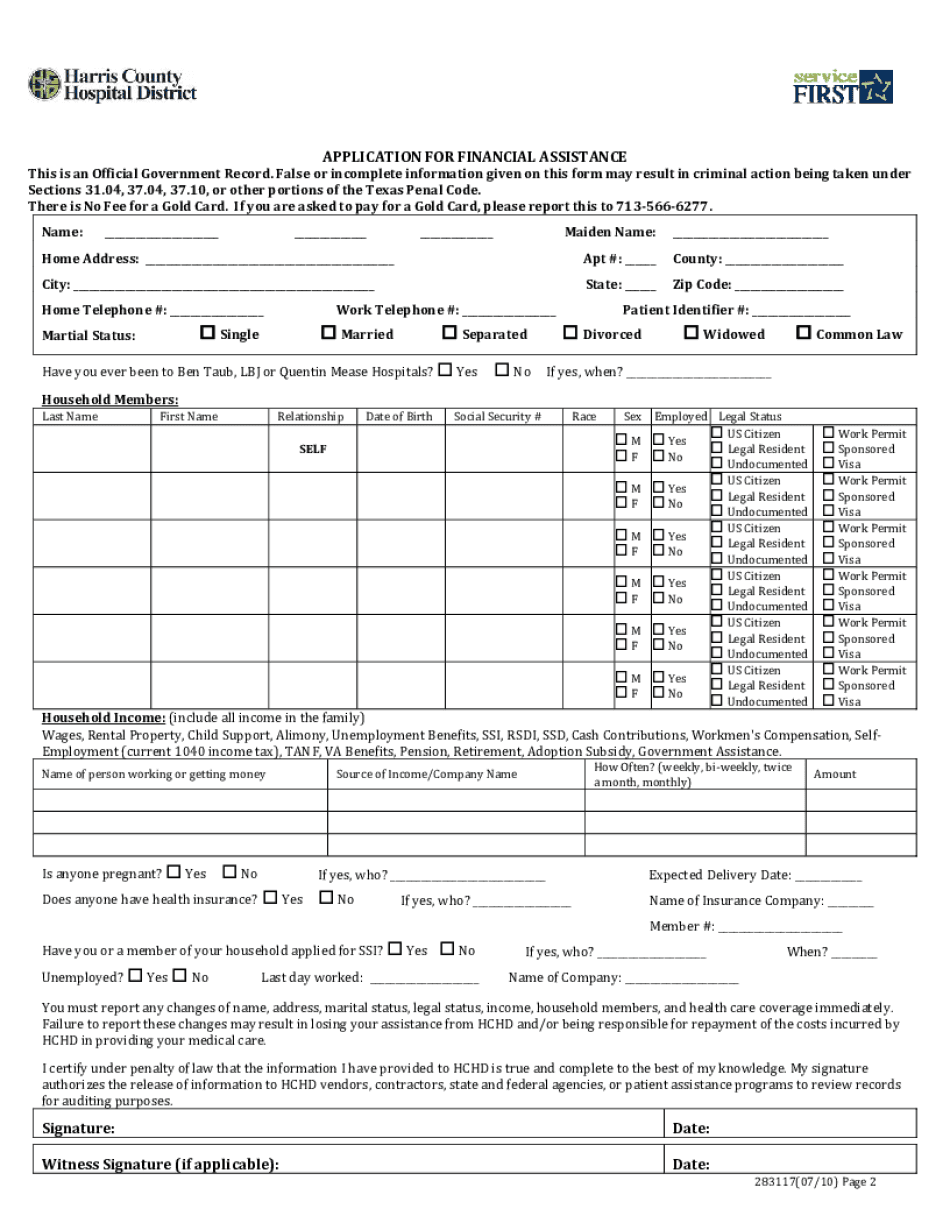 Gold Card Application Form