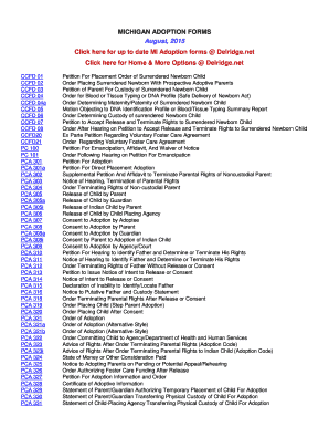 Michigan Adoption Forms