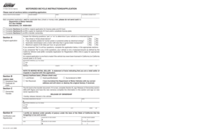 California Motorized Bicycle Application