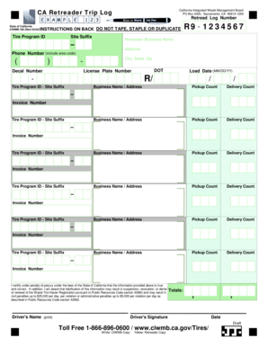 California Retreader Trip Log