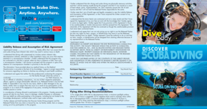 PADI Discover Scuba Diving Liability Release