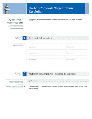 Harbor Funds Authorized Signer Resolution