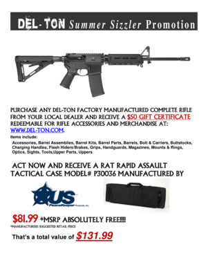 Del-Ton Summer Sizzler Promotion Rebate Form