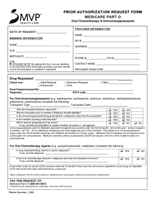 Medicare Part D Prior Authorization Request Form