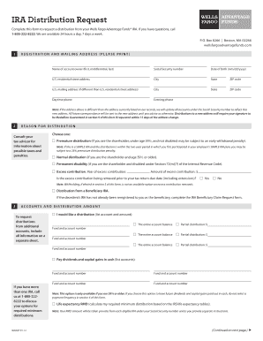 Wells Fargo IRA Distribution Request Form