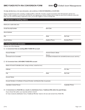 BMO Funds Roth IRA Conversion Form