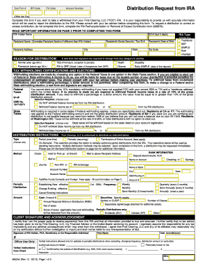 IRA Distribution Request Form