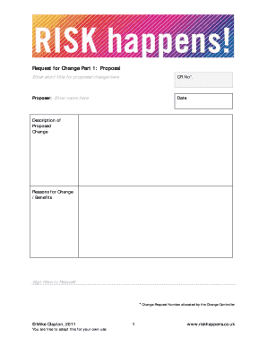 Request for Change Proposal Form