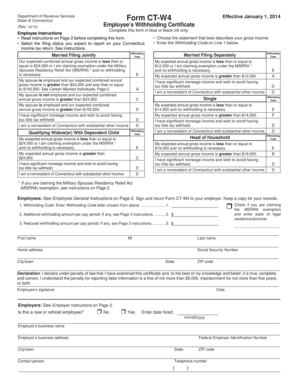 Connecticut Employee Withholding Certificate