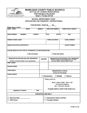 miamis school form